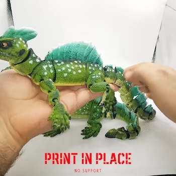Basilisk Sürüngeni – 3D Yazdırma için Eklemli Tek Seferde Baskı Modeli