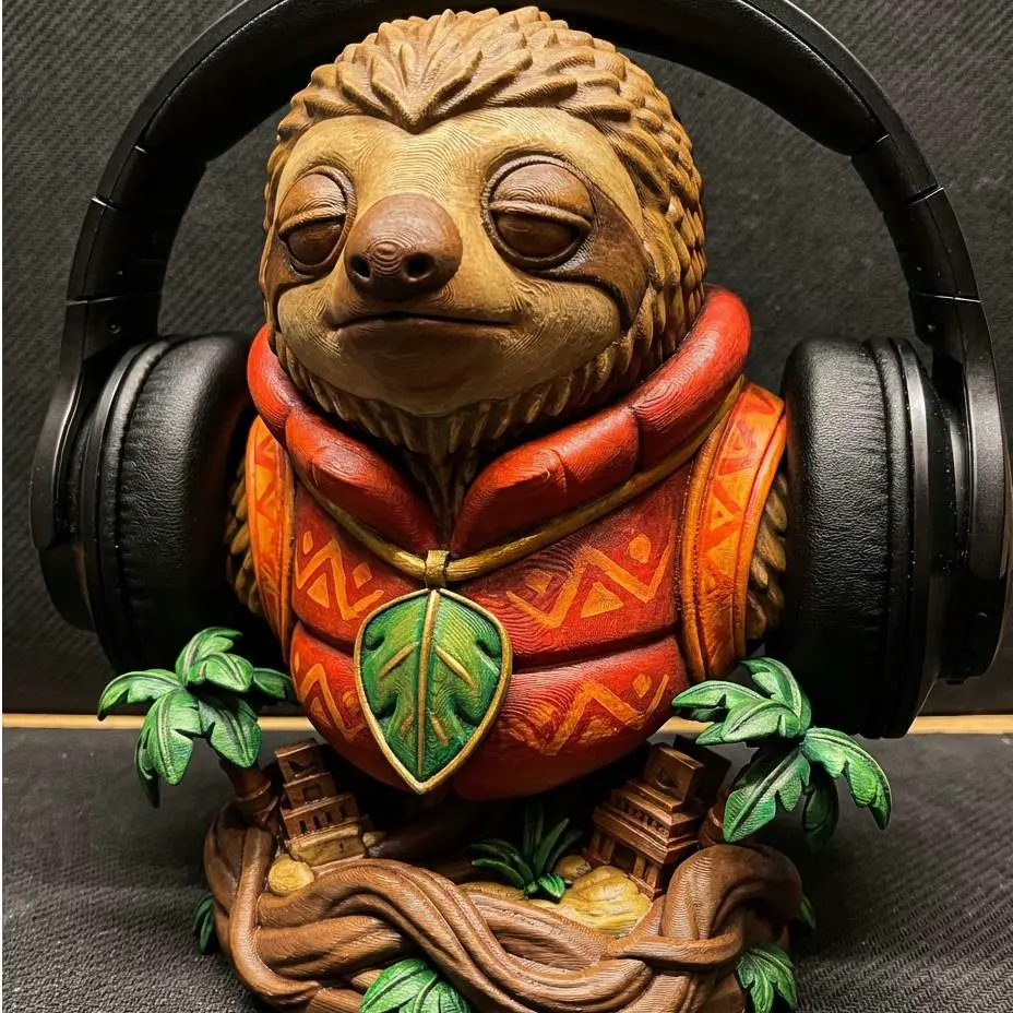 Gaming Sloth Statue | Chill Gamer Sloth Figure