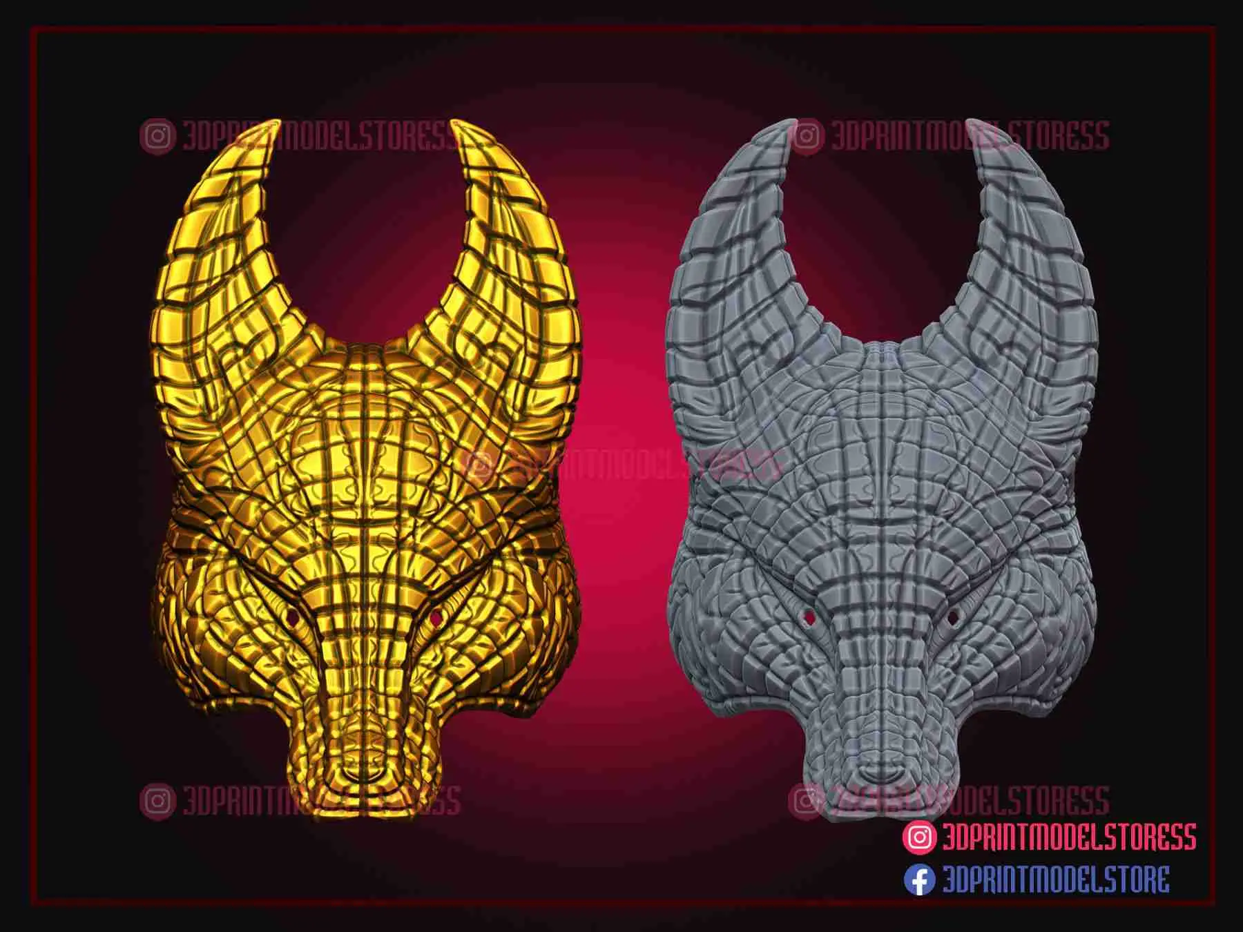 Squid Game Mask - Fox Vip Mask - Kitsune Mask for Cosplay