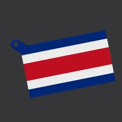 CR - Costa Rica Flag keychain