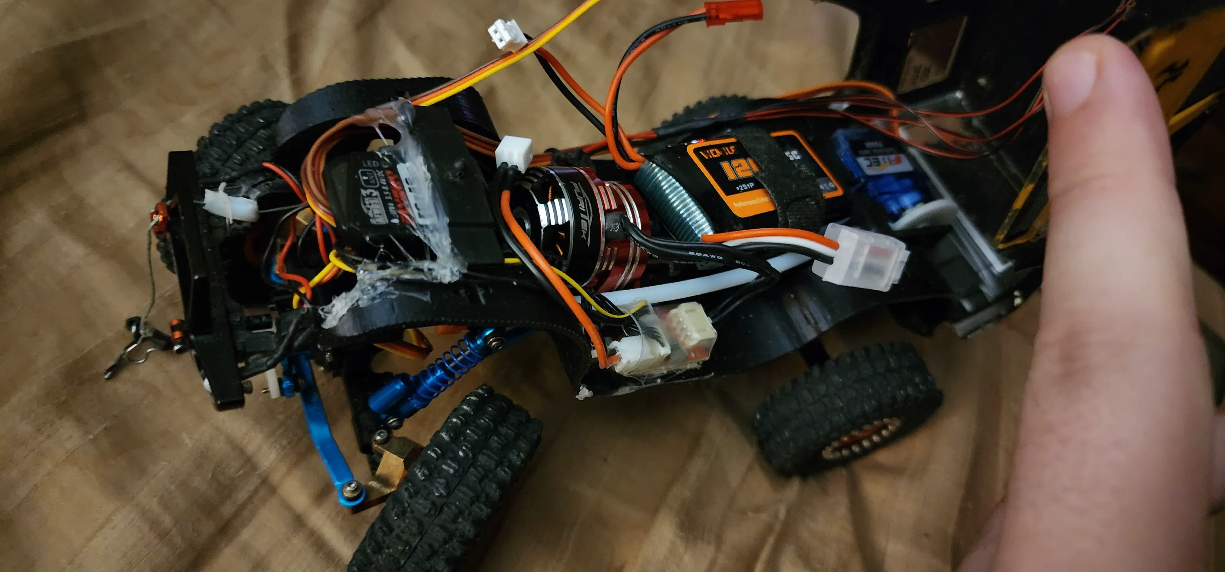 SCX24 Winch Guide With Rear Servo Box