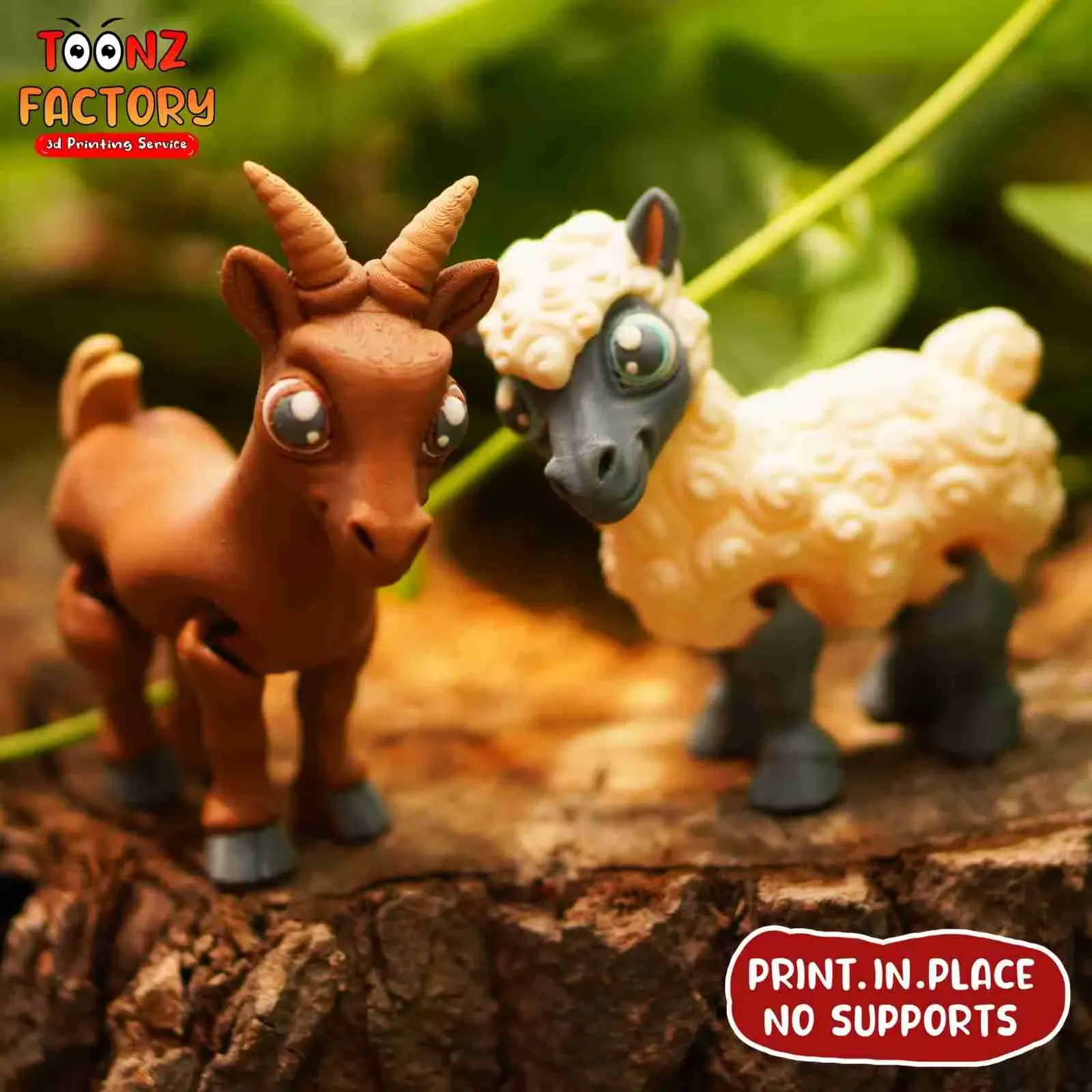CUTE FLEXI SHEEP AND GOAT ARTICULATED