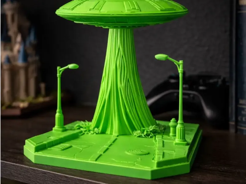 UFO Abduction Street Diorama