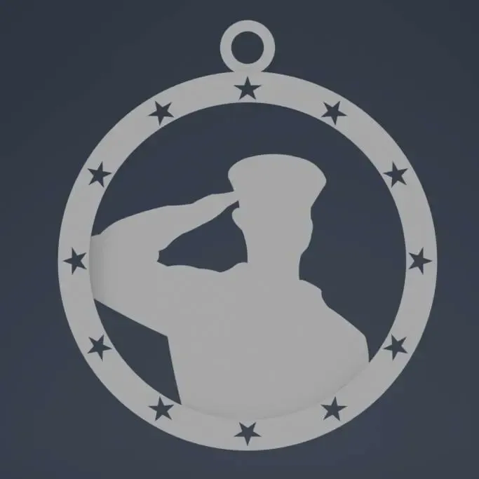 Veterans salute ornament