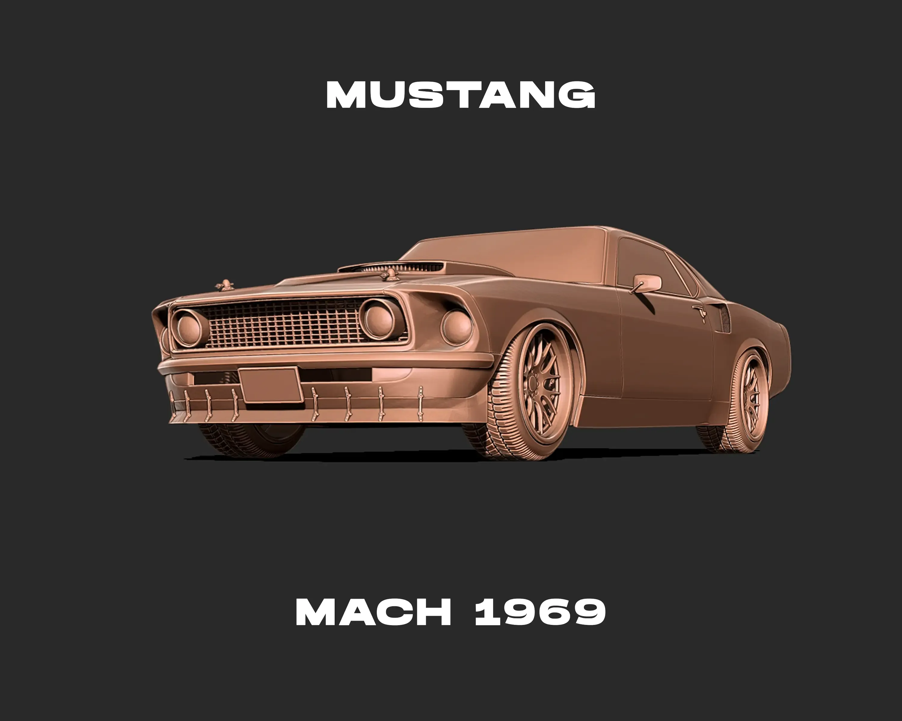 Ford Mustang Mach 1969 3d print model