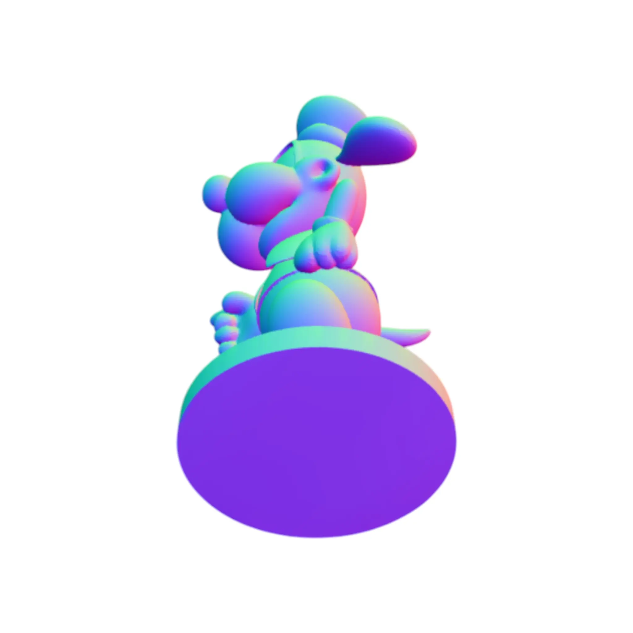 Funny Dog Character 3D Printer Model