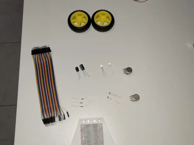 Chariot de suivi de ligne / LED et LDR / Chariot de suivi de ligne