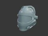 Futuristic Sci-Fi Helmet Visor Mesh Design 3d print model-5
