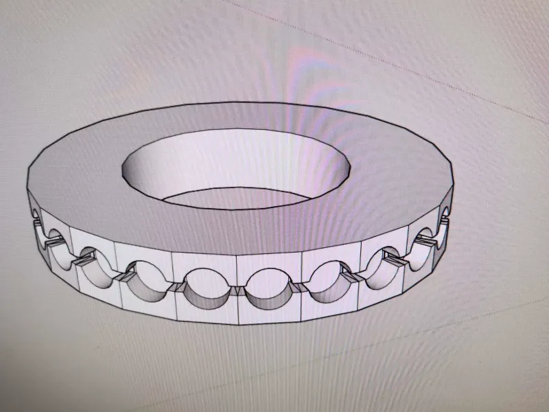 Cog to take beaded thread. 4.5mm diameter bead, 6mm crs. 
