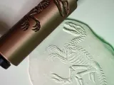 Fossil Velociraptor Skeleton Texture Roller-0