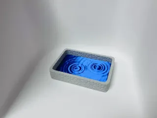 仿真丝绸水波纹石质水缸小盘子