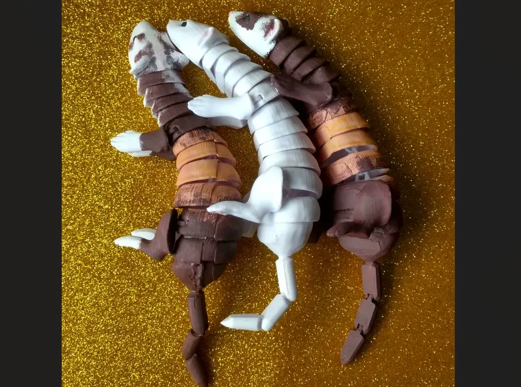 Furet articulé, impression en place