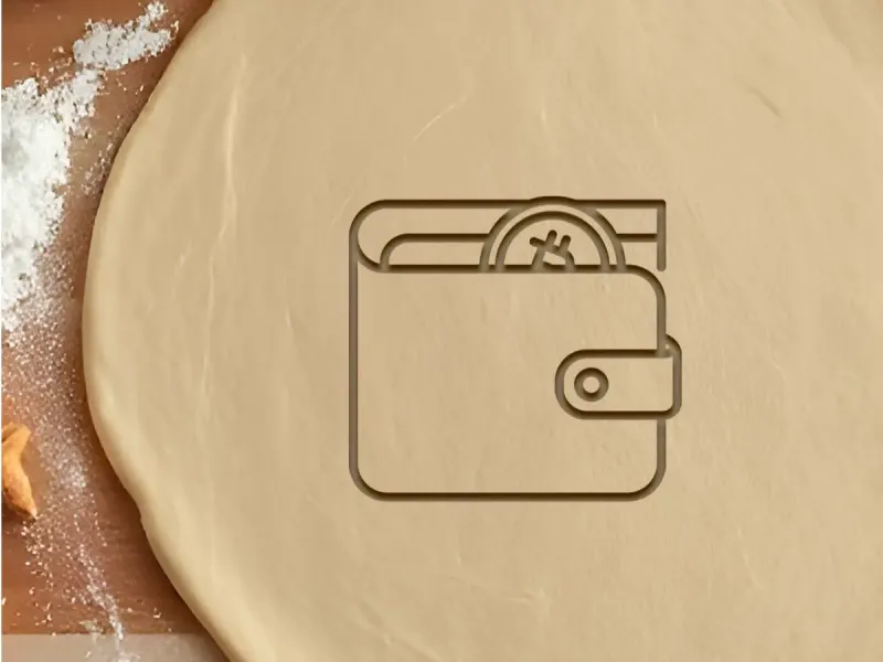 Crypto Wallet Cookie Cutter, Biscuit Cutter