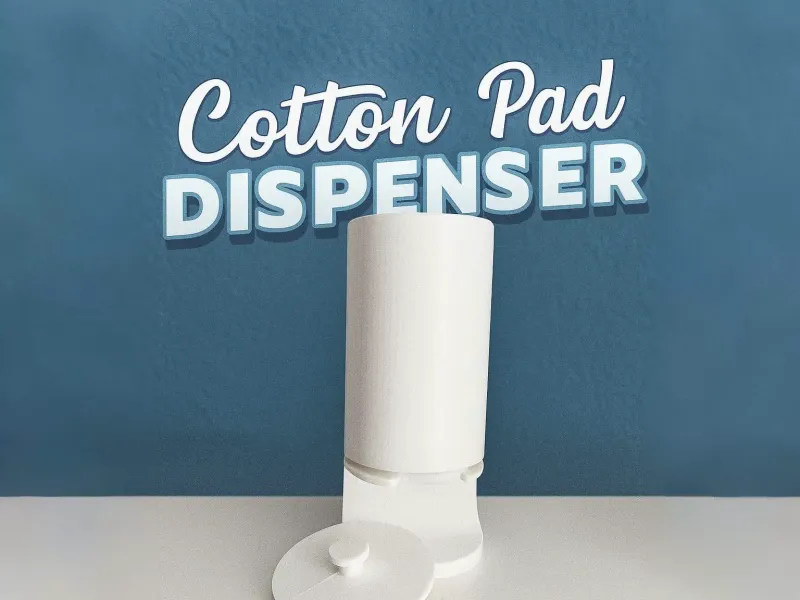Cotton Pad Dispenser with Bottom Slot and Lid