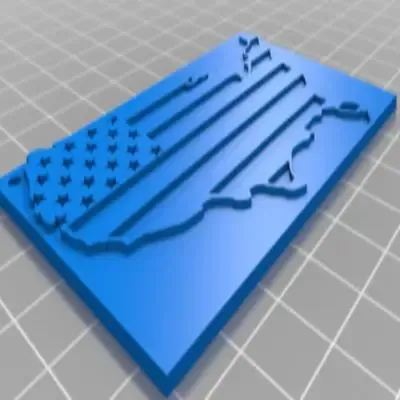 US flag keychain