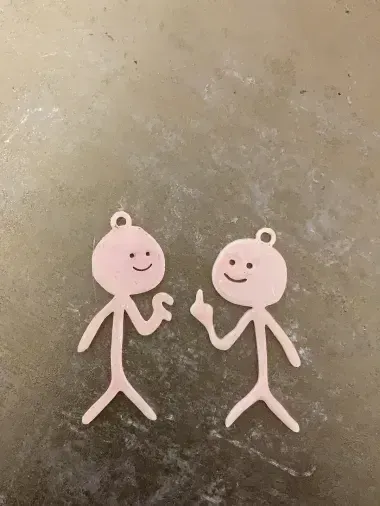 Fun match man, couple match man key chain pe趣味火柴人，情侣火柴人钥匙扣挂件