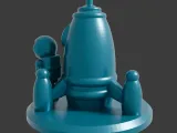 rocket spaceship and astronaut-6