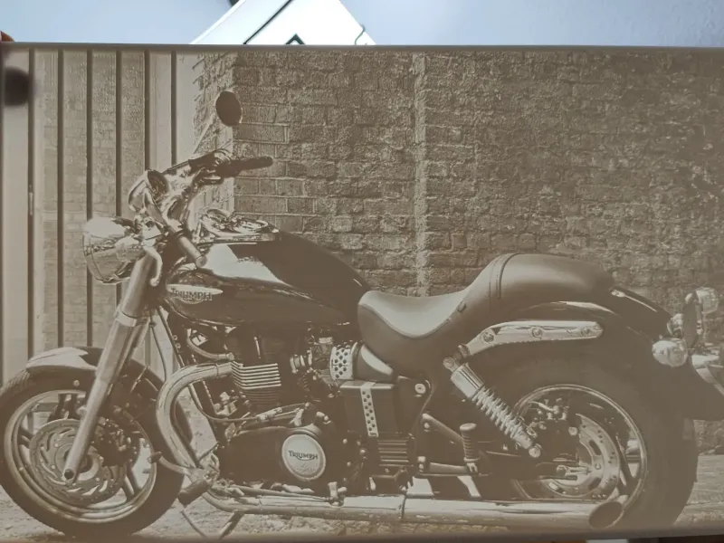 Litofanía Motocicleta personalizada Triumph Speedmaster