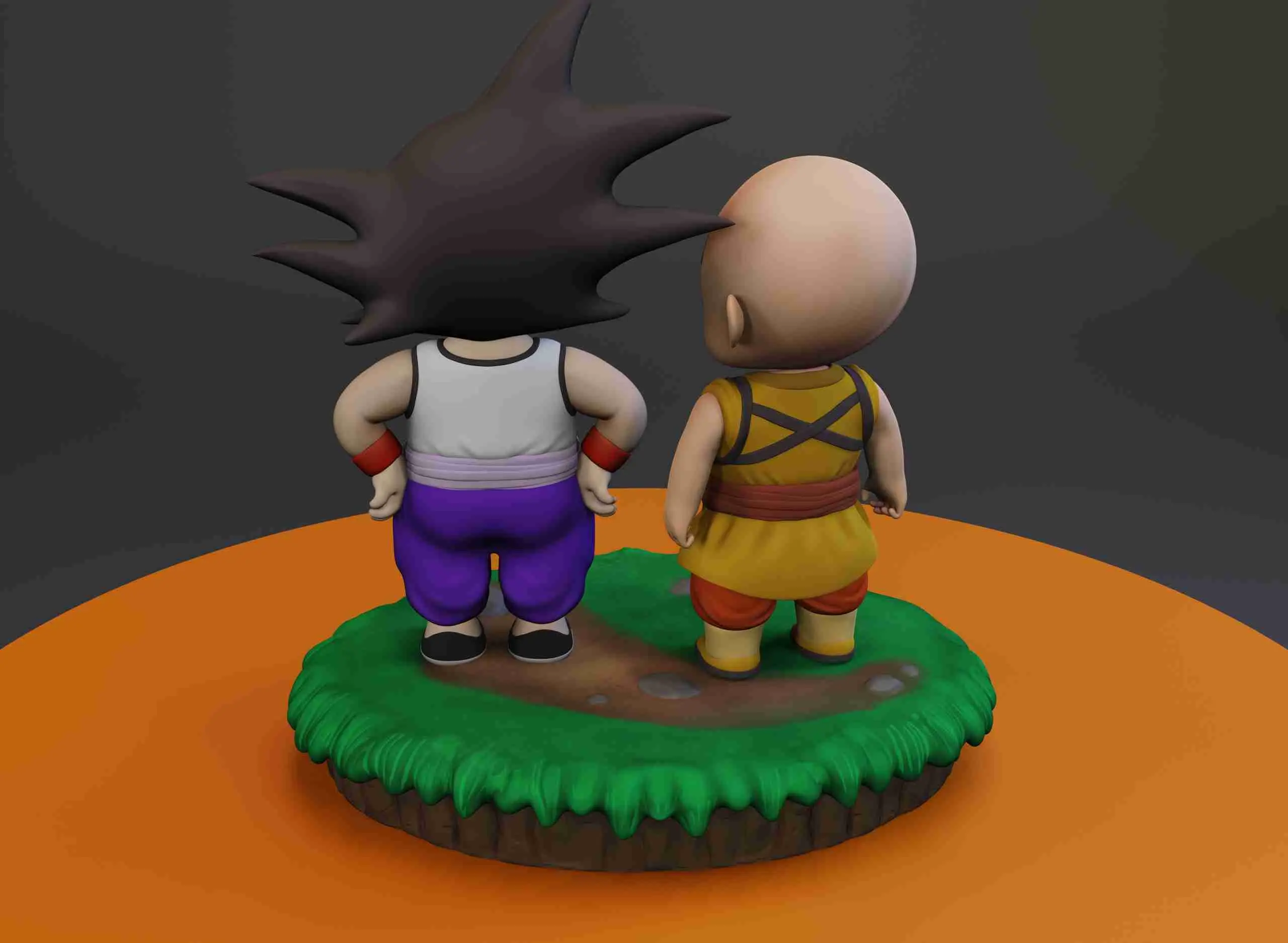 KID GOKU KID KRILLIN - 3D DRUCK MODELL