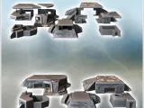 Set of five modern bunkers with anti-aircraft fortifications-1