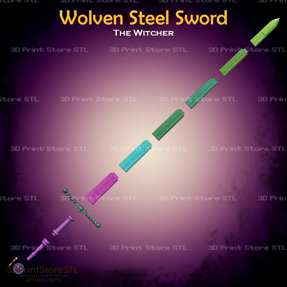 Wolven Steel Sword Cosplay The Witcher - Fichier STL