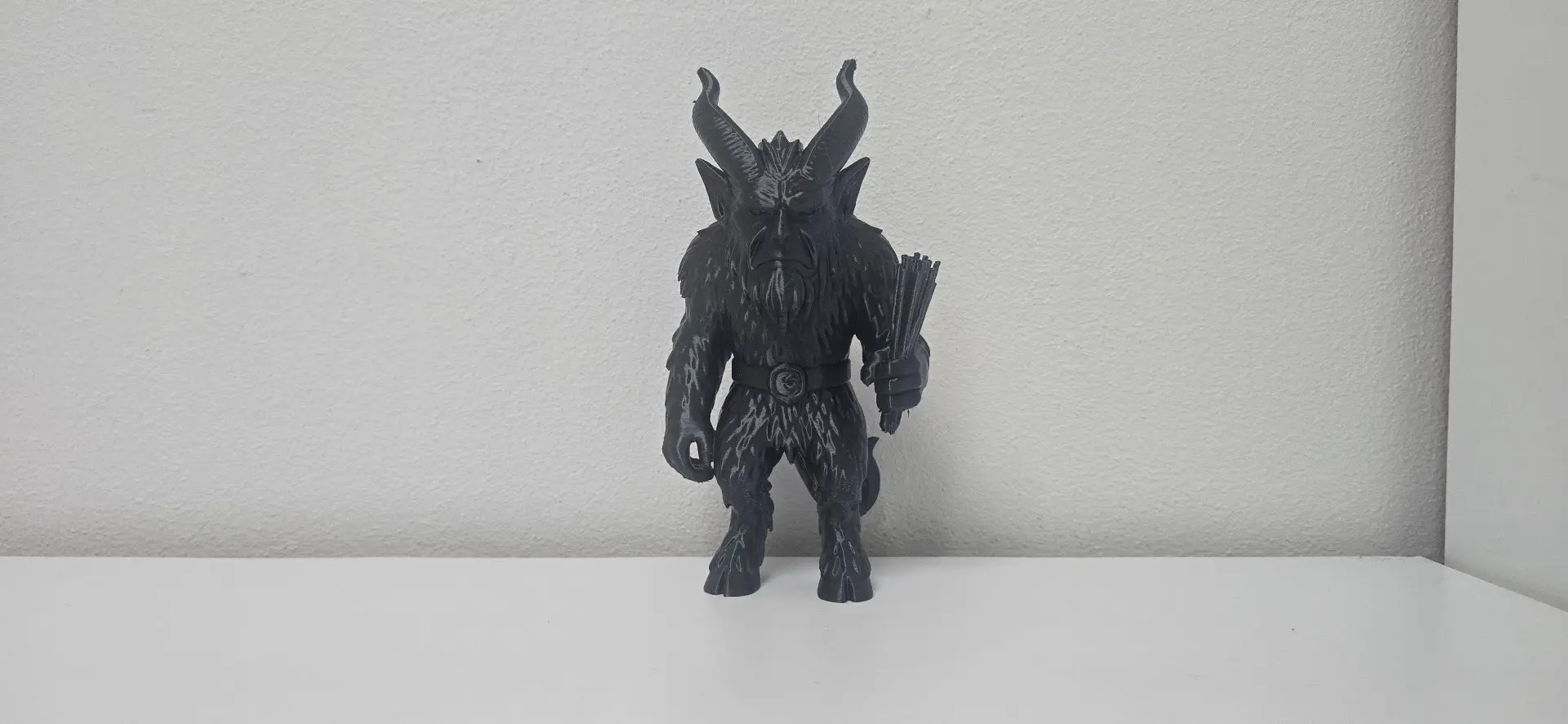 Krampus with Rod Bundle Christmas Figurine