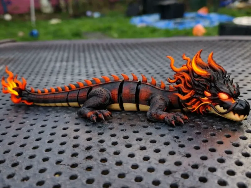 Articulated Fire Dragon