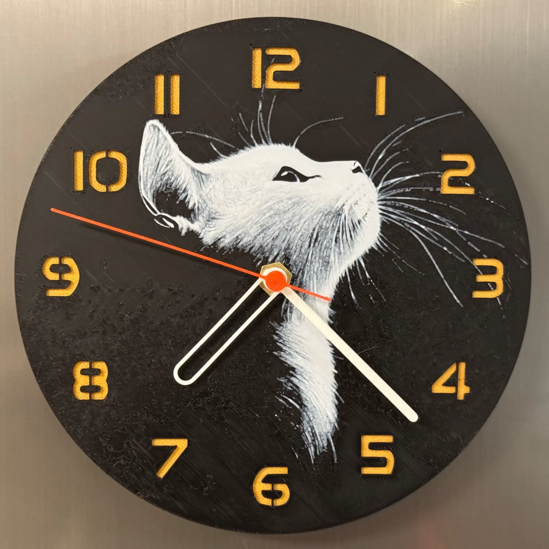 3D Printer Files | 3MF File | wall / desk clock White Cat | Creality Cloud