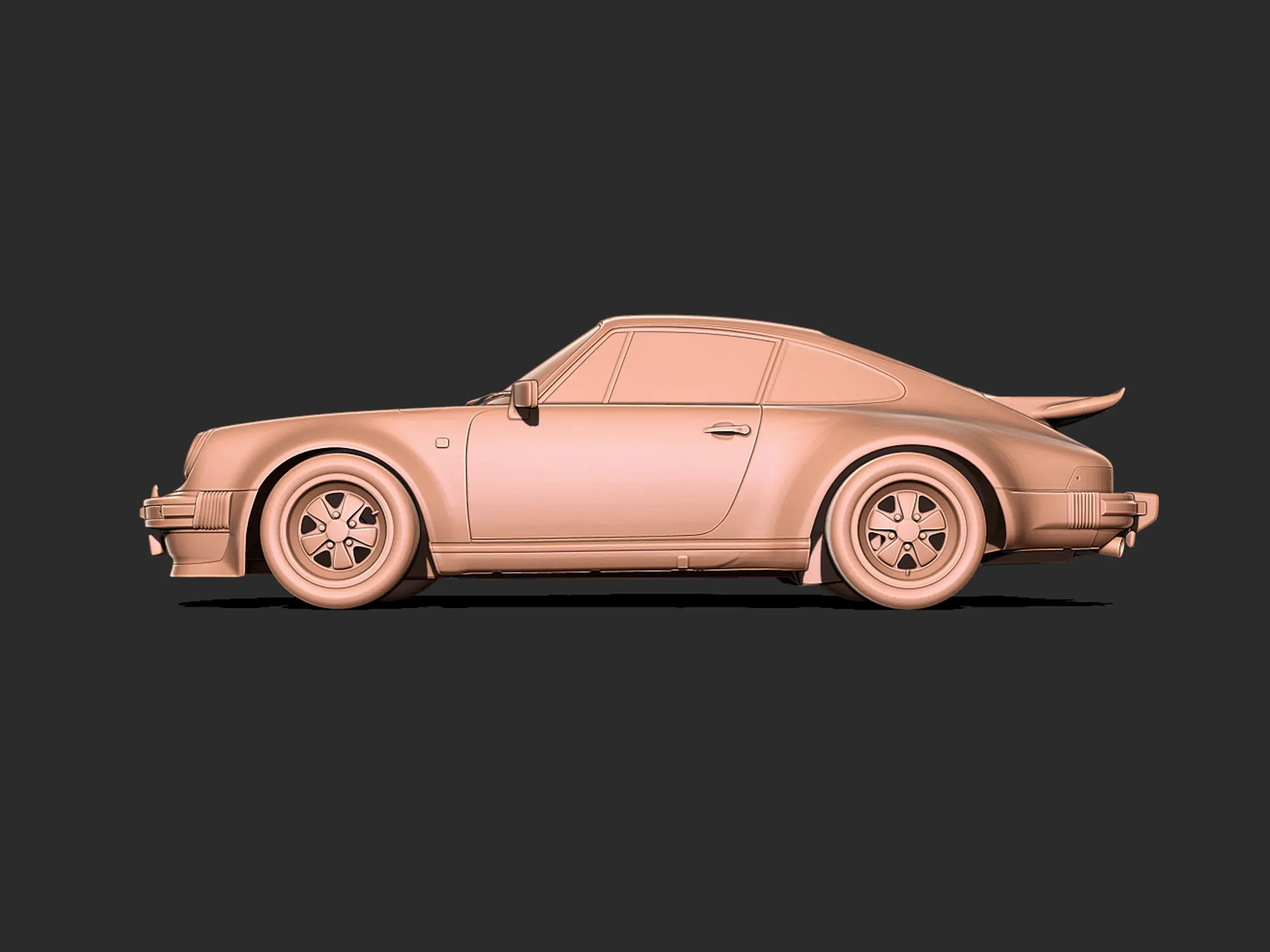 1975 Porsche 911 930 Turbo 3d baskı modeli