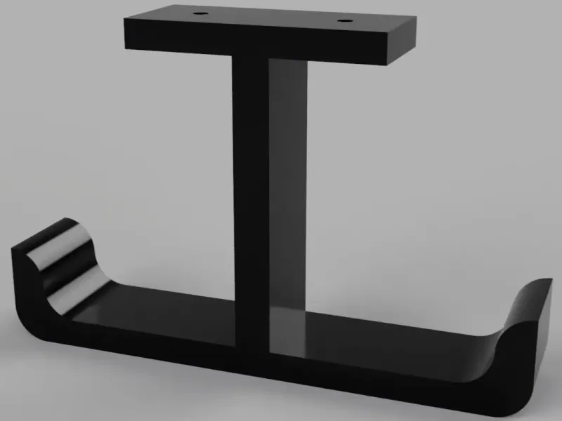 Under Desk Headphone Holder T-shaped – Gaming Desk Mount