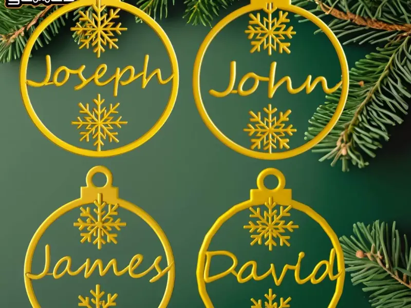 Adornos Navideños Personalizados Joseph, John, James, David