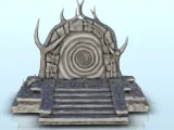 Magic stone gate with tree roots and platform (7) - miniatur-1
