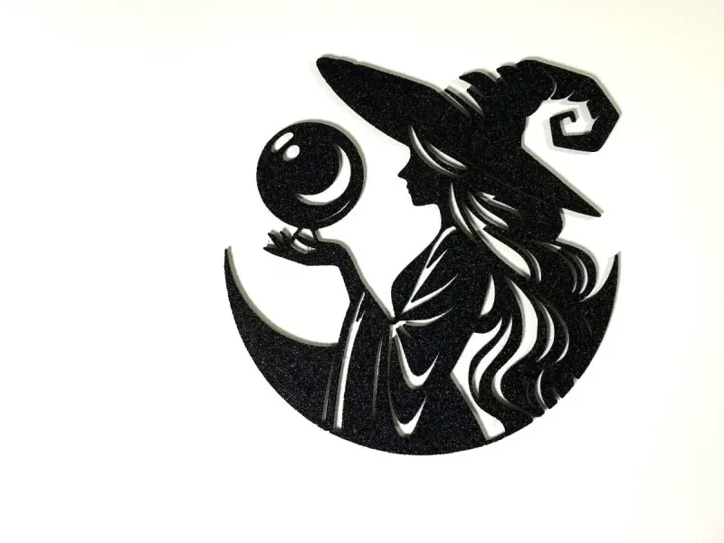 Little witch with her crystal ball