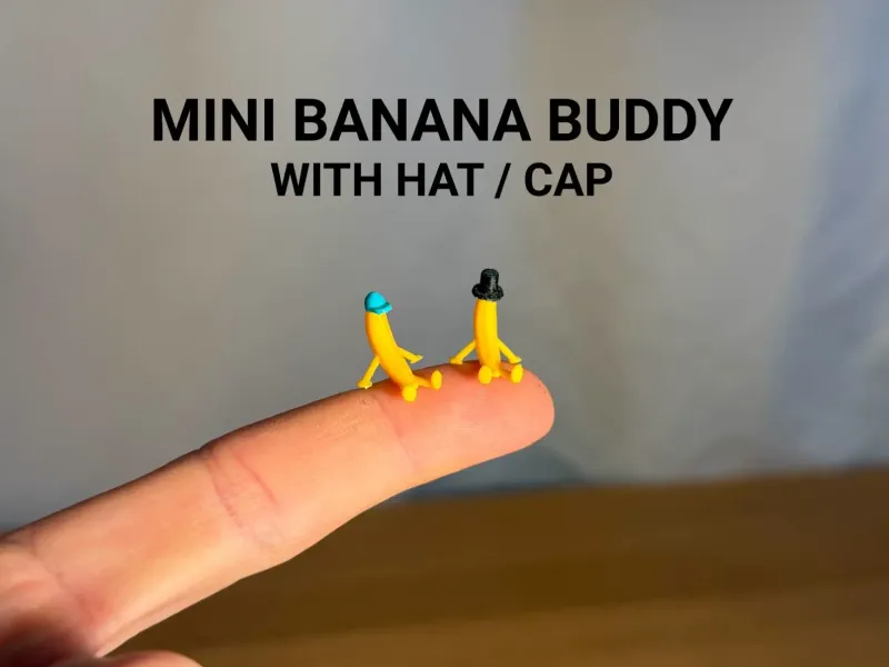 Mini Banana Buddy with Hat / Cap