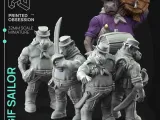 Giff Sailors- Weird Shores-Presupported - Illustrated and St-0