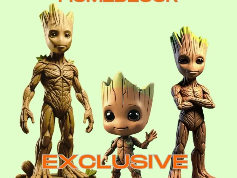 Groot: Bebé, Adolescente, Maduro 3 modelos com base