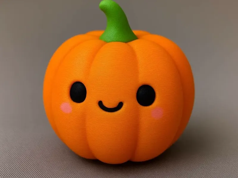Abóbora 3D Fofa para o Halloween