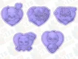 superheroes valentines day cookie cutter set of 5-0