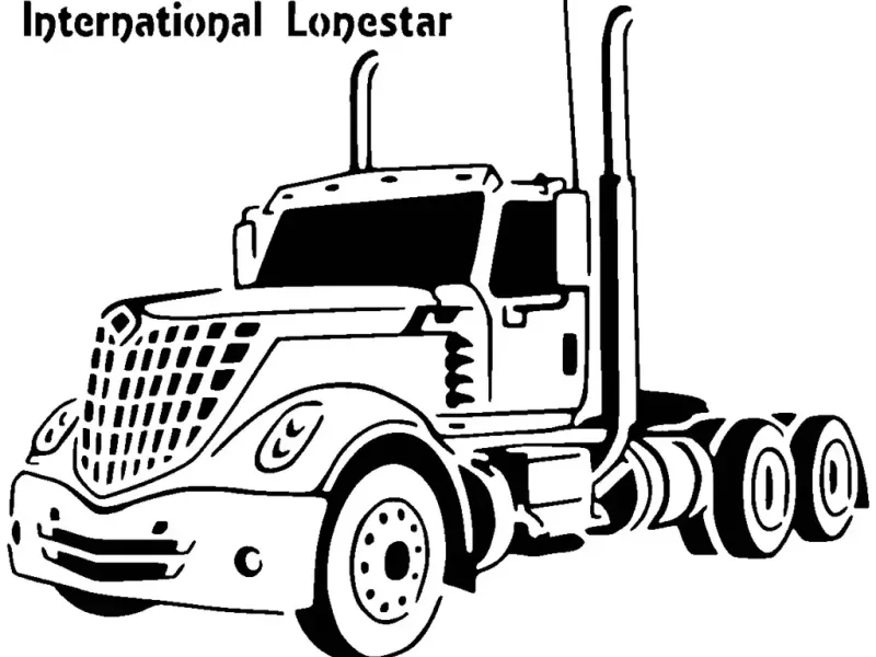 International LoneStar Truck stencil