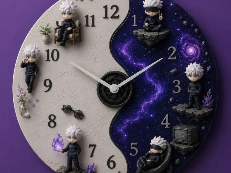 Reloj de Pared  inspirado en Gojo – Decoración Anime