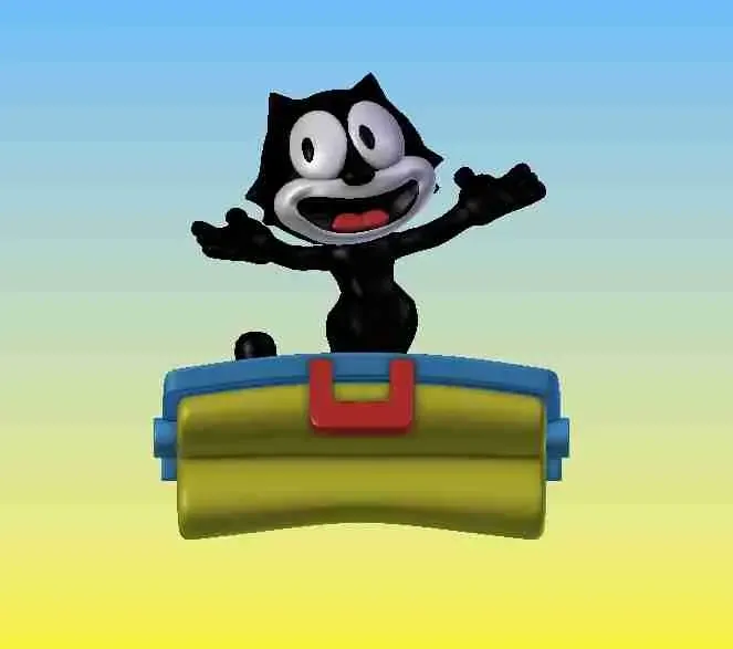 Félix com o saco