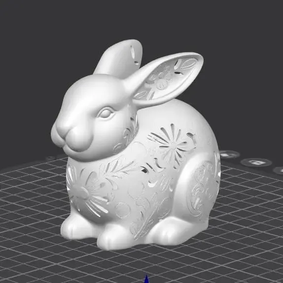 Easter bunny tealight lamp