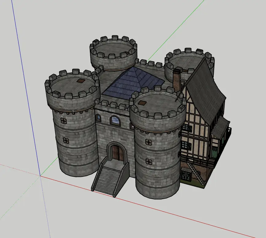 Medieval Castle, Kastellburg «Bastille» ca. 15. Jahrhundert