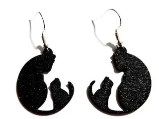 Mother & Kitten Love - Earrings