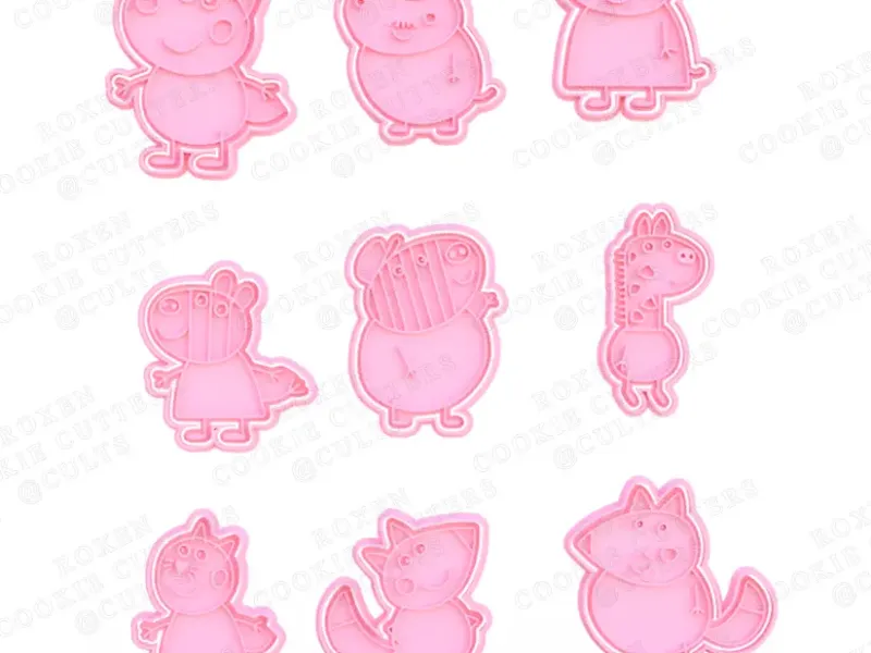 Set de 18 cortapastas Peppa Pig #3 de cuerpo entero