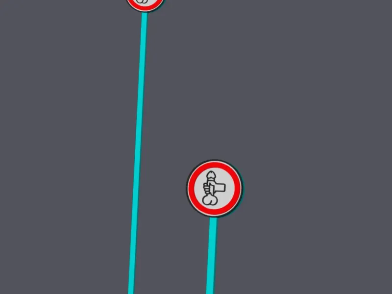 Handjob forbidden - Traffic Sign v2 - Cocktailstick
