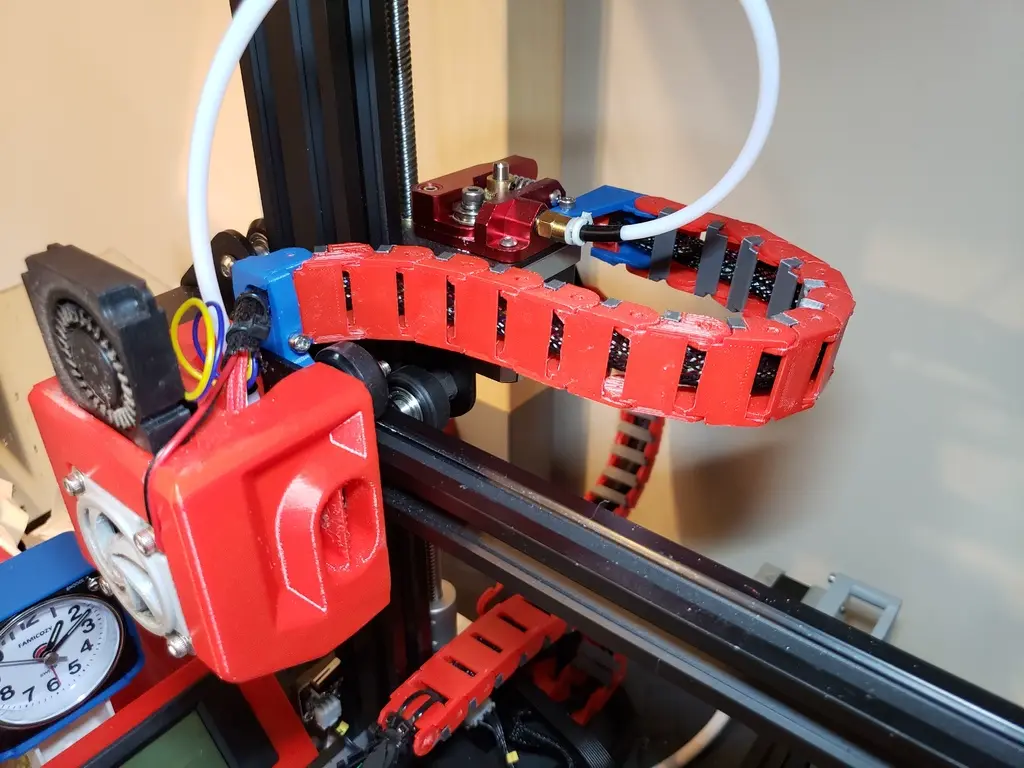 Improved Ender 3 (A10) Hot End Cable Chain Links