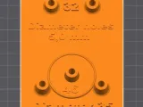 Row hole drilling template and template for cup hinges.-1