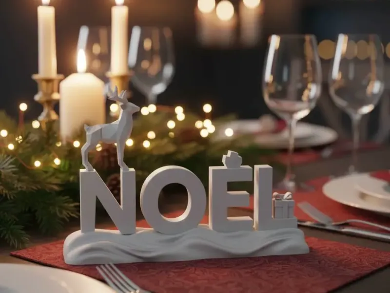 NOEL Christmas centerpiece