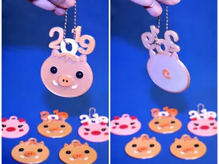 2019 HAPPY CHINESE NEW YEAR-YEAR OF The Pig Keychain